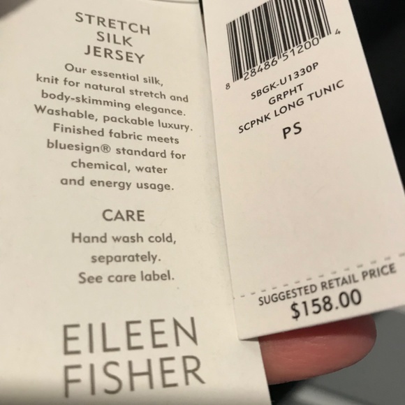 NWT Eileen Fisher 100% silk petite small tank/tunic top - Picture 7 of 8